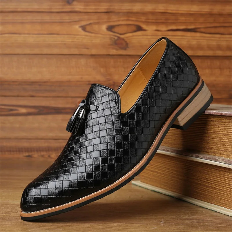 Men Luxury Casual Shoes Autumn Leather Loafers Office Dress Shoes Men Driving Moccasins Comfortable Slip on Party Fashion Shoes