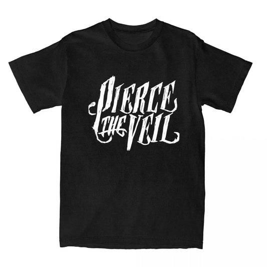 Men Women PIERCE THE VEIL Band Rock Music T Shirt Accessories Fashion Pure Cotton T Shirt Tops Adult