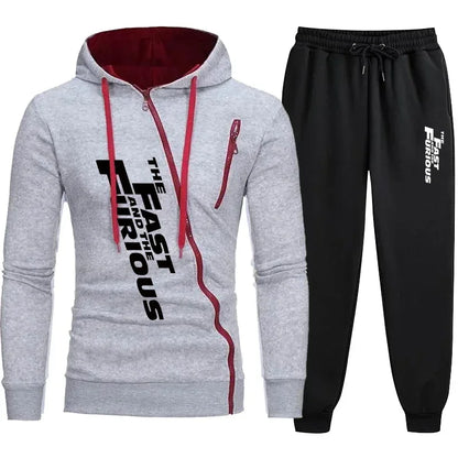 New Fashion Brand Printed Mens Tracksuit Set Zipper Hoodie Suits Two Pieces Set Jogging Suits Sports Wear Sweatshirt Sweatpants