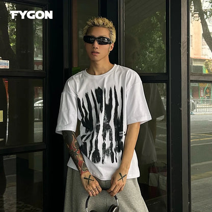 Fygon Premium Men's T-shirt Print High Quality Breathable short sleeve tee oversized Summer Streetwear Top Choice Highly Rated