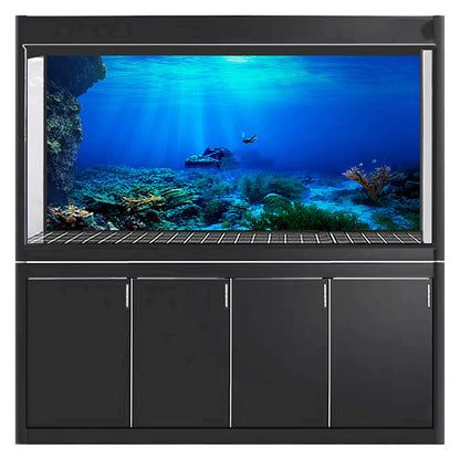 5 Size 3d Aquarium Background Poster PVC Adhesive Sticker Fish Tank Underwater World Paper Landscape Wallpaper Decoration