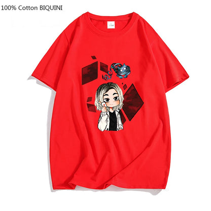 Alice In Borderland  Emblem Oversized Tshirt Men T Shirts Fashion Japanese Anime T-shirt Four Seasons 100% Cotton Short Sleeve