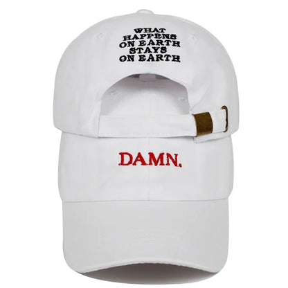 Unisex Spring summer DAMN Hats Embroidered Earth Dad Hat Hip Hop cap Kendrick lamar Rapper Snapback hats Baseball Cap wholesale