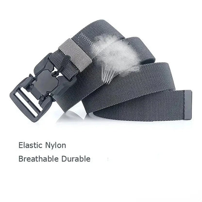 Tactical Belt Magnetic Buckle Quick Release Elastic Belt Casual Nylon Tooling Training Belt Men's Trousers Belt