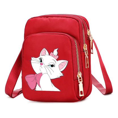 The Aristocats Marie Cat Women Shoulder Bags Cell Phone Purse Crossbody Shoulder Strap Handbag Female Girls Bags Causal Bag Gift