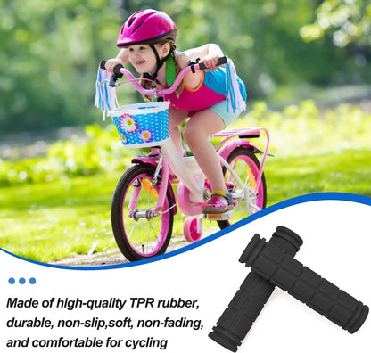 Bike Handlebar Grips, Bicycle Grips for Kids Girls Boys, Non-Slip Rubber Mushroom Grips for Scooter Cruiser Seadoo Tricycle Whee