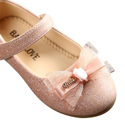 Toddler Little Girls Ballerina Flats Shoes Ballet Princess Bow Wedding Party Dress Shoes