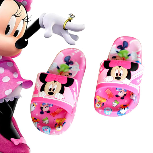 New Summer Children Sandals Kids Cartoon Minnie Toddler Boys Girls Soft Sole Shoes Anti-Slip Slippers Wearable in all seasons