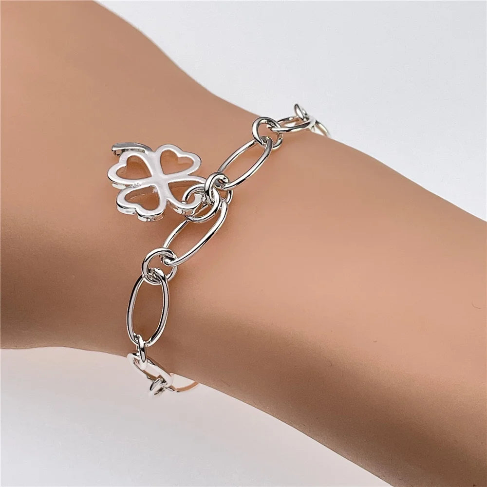 Andara Wholesale 925 Silver Bracelet Elegant Chain High Quality Jewelry For Men&Women Christmas Gifts