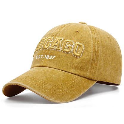 New Letter CHICAGO Baseball Cap Men Women Spring Summer Cotton Unisex Baseball Snapback Hat Hip Hop Trucker Caps Gorras