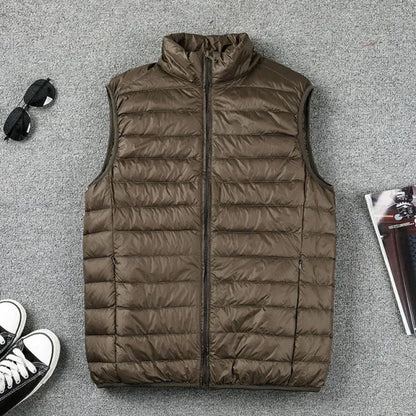 Winter Men Duck Down Vest 2023 Coat Ultralight Sleeveless Puffer Vest Jacket ultra thin warm lightweight down jacket Waistcoat