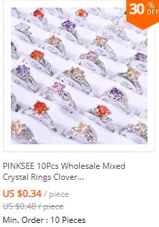 New Fashion Chain Link Ring Full Rhinestone Vintage Flower Double Finger  For Women Girl Party Jewelry Gift Accessories