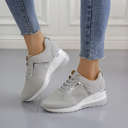 Shoes Woman 2024 Trend Summer Wedge Platform Casual Shoes Women Lace Up Sports Shoes Woman Non Slip Breathable Sneaker