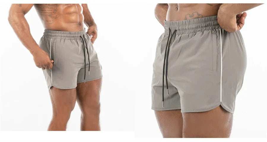 Men's Shorts 2024 Summer New Gym Jogging Exercise Shorts Men Sports Fitness Quick-drying  Beach Multiple Pockets Running Shorts