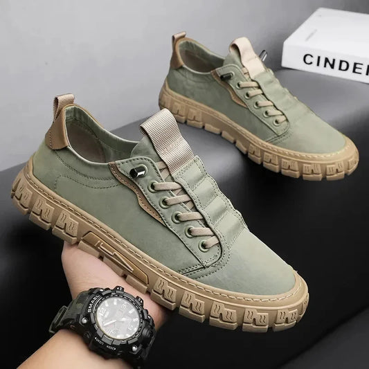 2024 New Men Canvas Shoes Brand Breathable Men Casual Shoes Fashion Comfortable Sneakers Platform Slip on Vulcanized Shoes Male