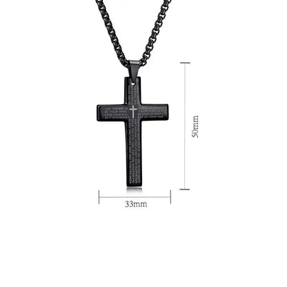 Fashion Cross Chain Pendant Necklace Fashion Men Women Metal Geometry Punk Gothic Party Jewelry Vintage Gifts