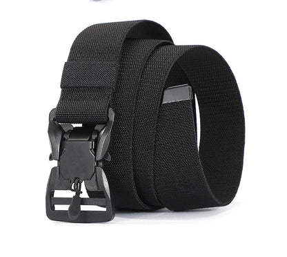 Tactical Belt Magnetic Buckle Quick Release Elastic Belt Casual Nylon Tooling Training Belt Men's Trousers Belt