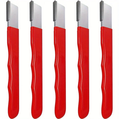 5pcs Multi purpose Garden Tool Sharpener Set - Tungsten Steel Blade Sharpener, Ergonomic Design, Non slip Handle