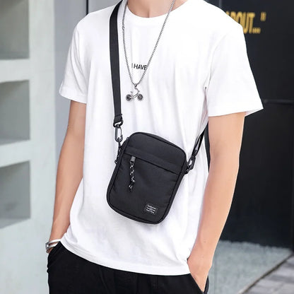 Simple Mini Crossbody Handbags Bag Men's Nylon Shoulder Side Bag for Men Messenger Phone Sling Bag Husband  Chest Pack Wallet