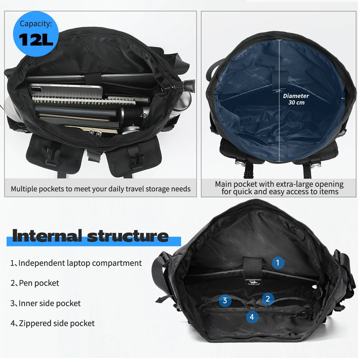 Lifetime Warranty Fashion Messenger Bags Male Shoulder Bags 13.3inch Laptop Bag Outdoor Crossbody Bags For Men Cycling Bags Boys