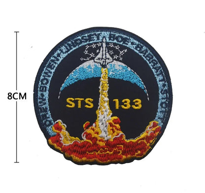 Space Badge Embroidery Hook Loop Patches Astronaut Military Hat Cloth Backpack Armband Stickers Appliques Patches for Clothing