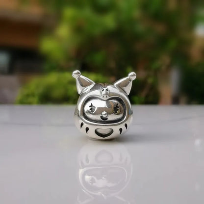 Fine 925 Silver Fit Original Bracelet DIY Women Jewelry Gift Cute Shining Love Heart Zircon animal Charms penguin Cat Frog Beads