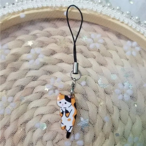 Cat Lanyard for IPhone Samsung Huawei Xiaomi Mobile Phone Case Strap Kitten Key Chains Bag Pendant Decoration Keychain Gift