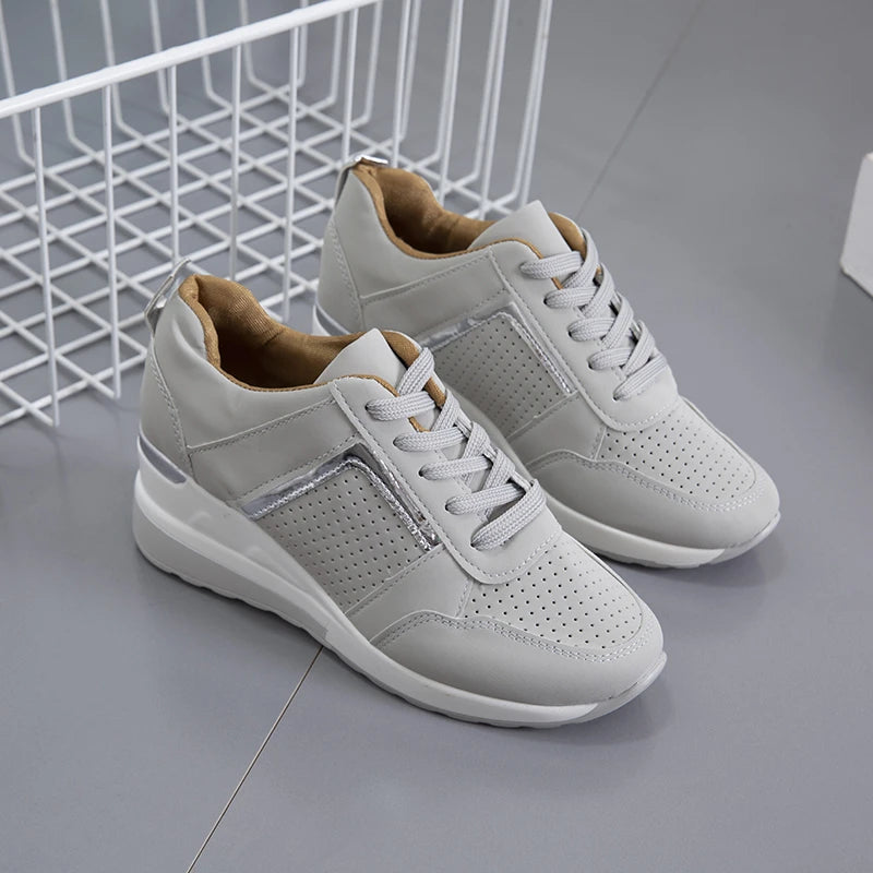 Shoes Woman 2024 Trend Summer Wedge Platform Casual Shoes Women Lace Up Sports Shoes Woman Non Slip Breathable Sneaker