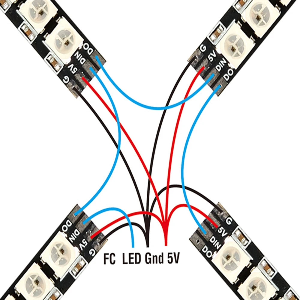 MATEK MATEKSYS ARM Light LED 2812 LED STRIP SLIM 57*8mm Board for RC FPV Drone LED BetaFlight INAV ButterFlight CleanFlight