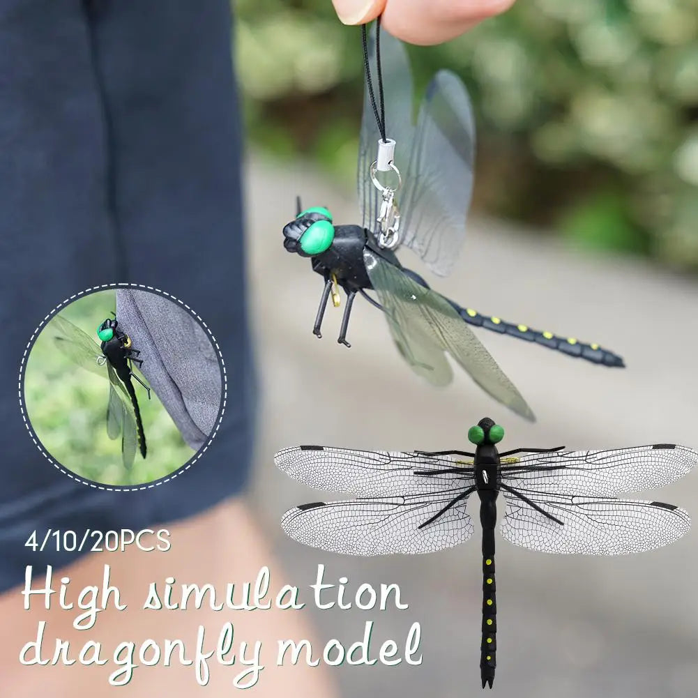 Simulation Dragonfly Insect Model Mosquito Repellent Outdoor Hanging Ornaments Realistic Insects Dragonfly Model For Garden Farm