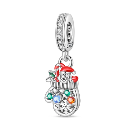 925 Silver Christmas Series Sock Snowman Elk Bell Pendant Fit Original Bracelet Charm Beads Necklace DIY Female Jewelry