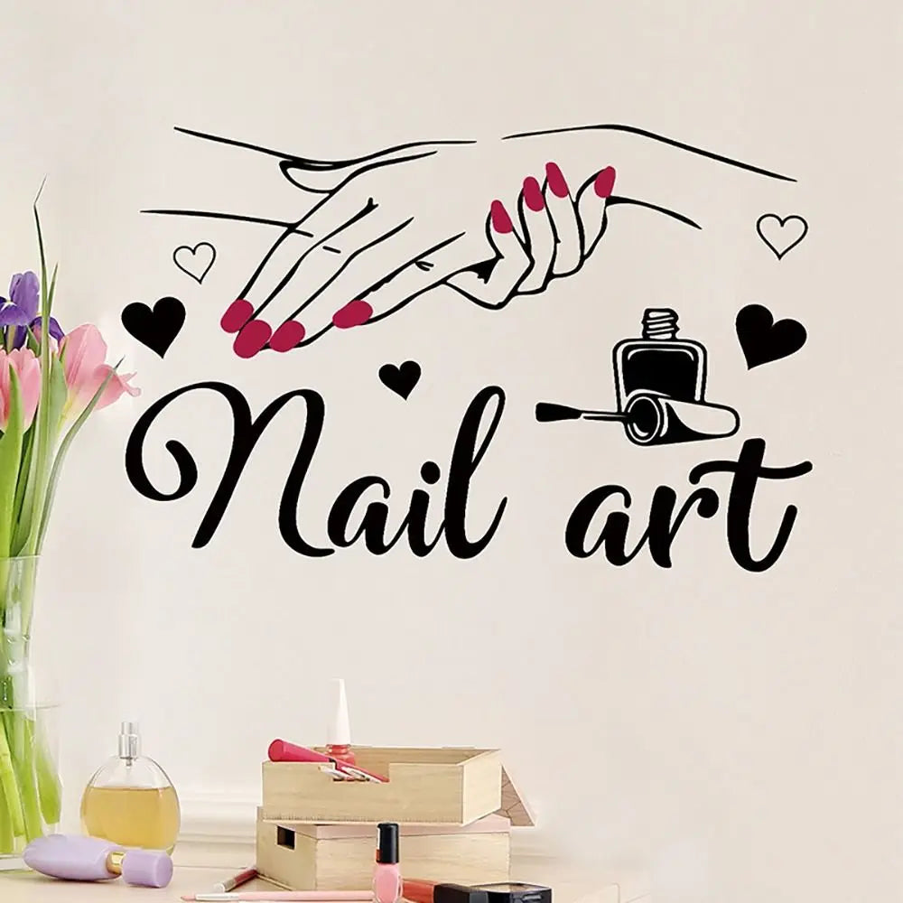 Wall Decal Beauty Salon Manicure Nail Salon Wall Art Sticker Home Decor Stickers