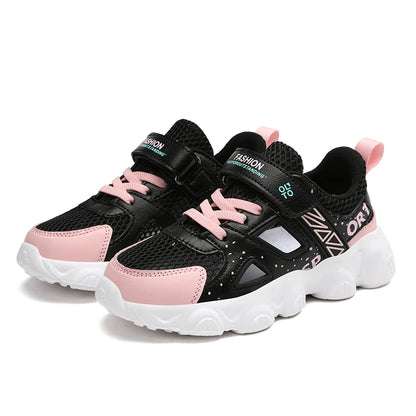 Children Girl Pink Shoes Autumn Mesh Breathable Kids Sneakers for Boy Lightweight Running Shoe Walking Soft