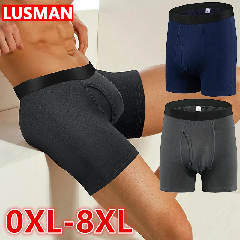 Men's Cotton Underwear Plus Size for 95-220kg Boxers Trunks Large Size 8XL Comfortable Shorts High Quality Fabric 0XL-8XL