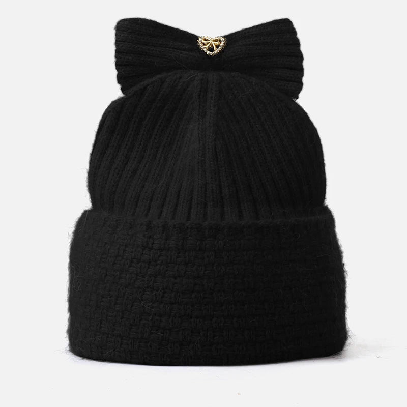 VISROVER 12 Colors Solid Real Cashmere Beanies Winter Hat For Woman Acrylic Hat Woman Autumn Warm Skullies For Man Wholesales