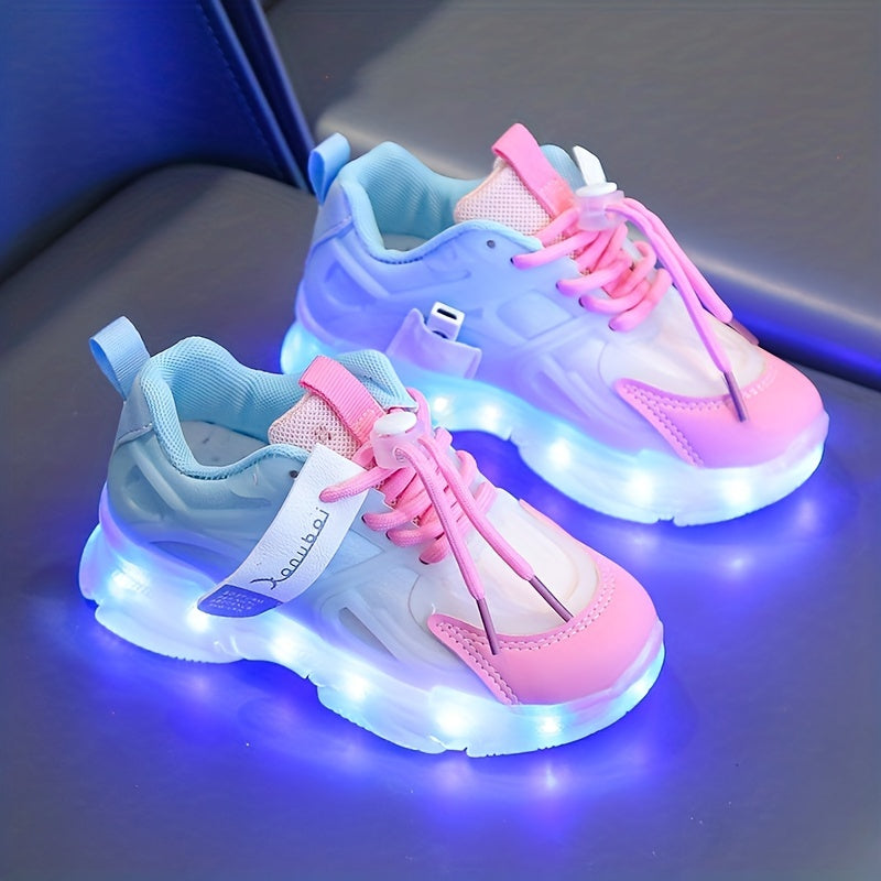 Usb Charging Light Shoes Colorful Sixteen Mode Running Horse Light Shoes Cool Luminous Boys Girls Can Change Color Color Lights Running Sneakers Cartoon Casual Shoelace Light Shoes