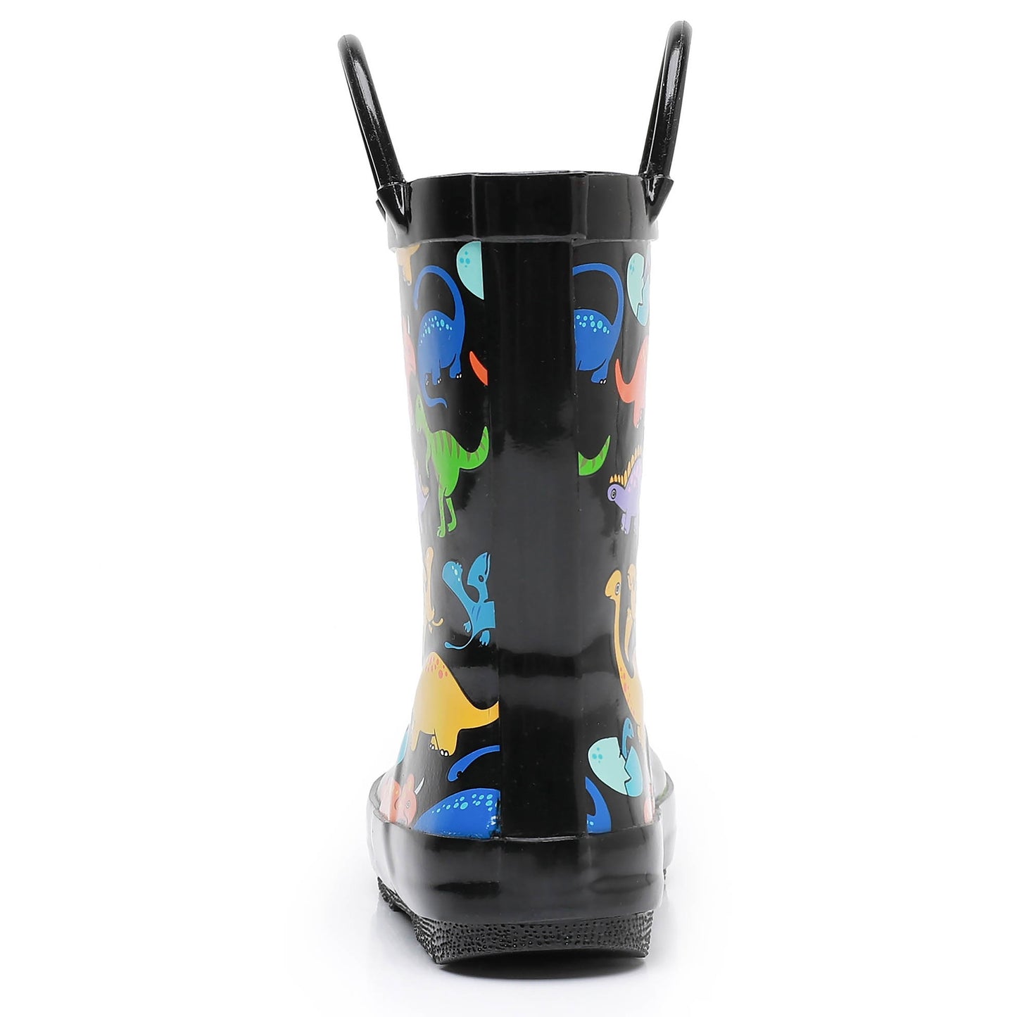 Boys' Dinosaur Print Waterproof Rain Boots - Durable Rubber, Non-Slip Sole, Comfort Fit for Youngsters, Rubber Rain Shoes