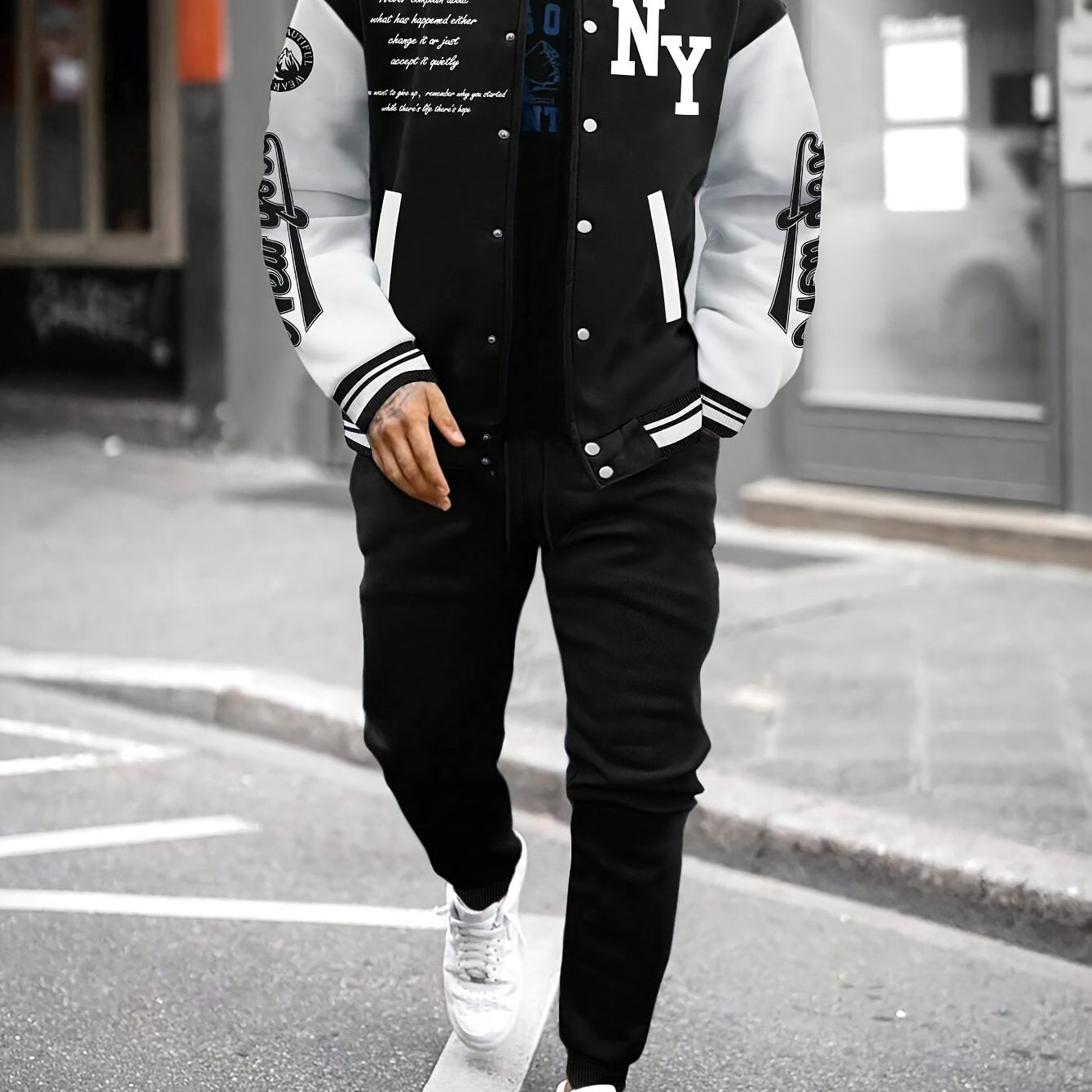 NEW YORK Men's Baseball Uniform Pants - Casual, Street Style NY Suit for Daily Wear