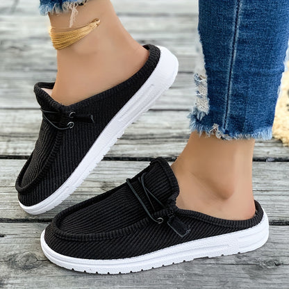 [Soft Beige Slip-On Sneakers] Women's Casual Slip-On Sneakers in Beige - Soft Fabric Upper with Tassel Detail, Round Toe Design, Comfortable PU Cover Sole - Easy Care Hand or Dry Clean for All Seasons, Breathable Slipons|Tass