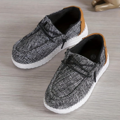 Casual Comfortable Low Top Canvas Shoes For Boys, Breathable Lightweight Loafer Shoes For All Seasons