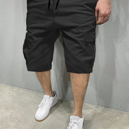 Loose-Fit Cargo Shorts - Men's Street Style Casual Urban Fashion - Multiple Pockets for Summer Outdoor Sports Hiking