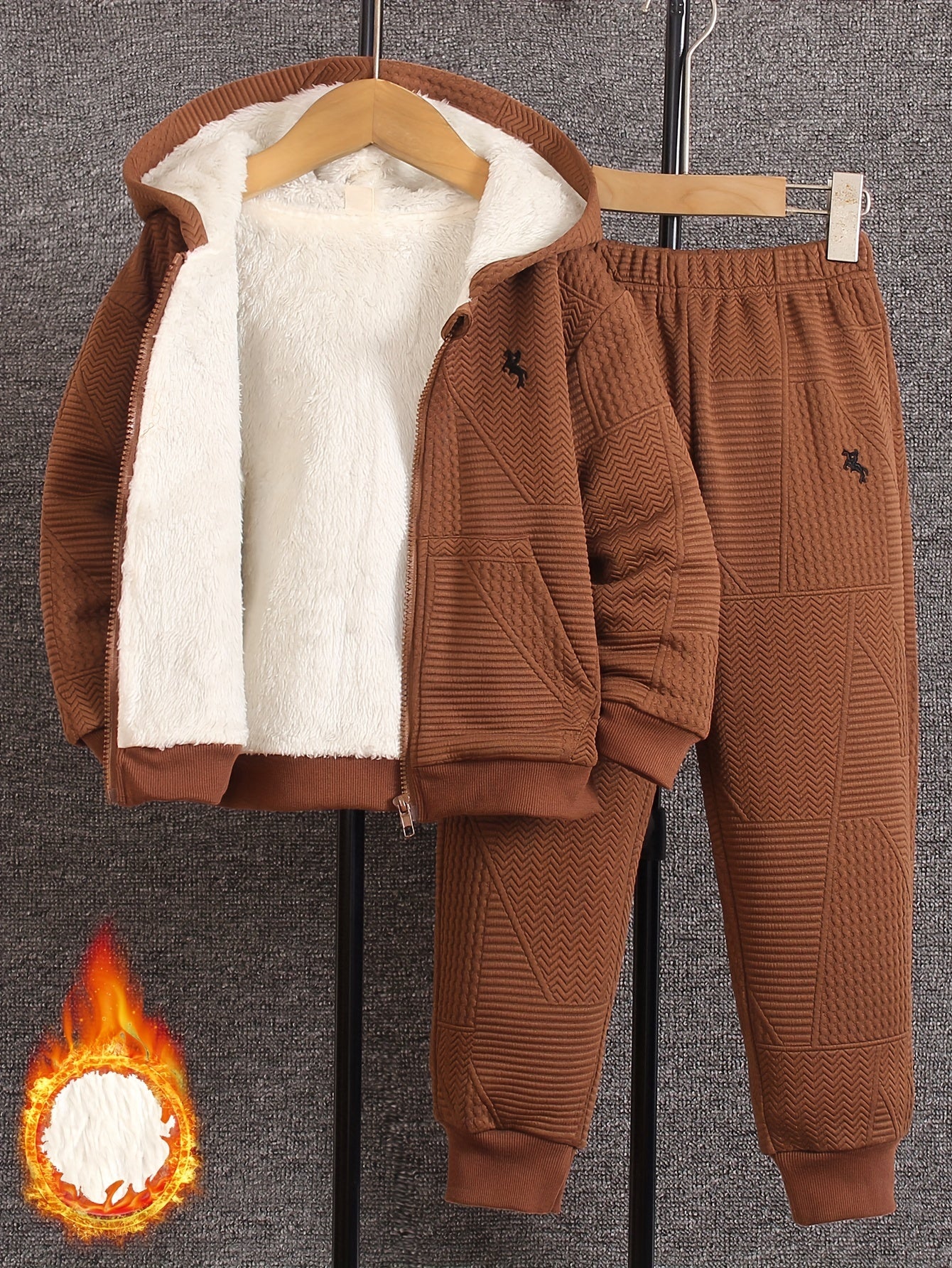 Long Sleeve Warm Fleece Zipper Hoodie & Thin Pants Set, 2-piece Boys Casual Versatile Co Ord Set For Winter Fall, Ideal For Daily And Outdoor Wear