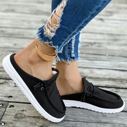 [Soft Beige Slip-On Sneakers] Women's Casual Slip-On Sneakers in Beige - Soft Fabric Upper with Tassel Detail, Round Toe Design, Comfortable PU Cover Sole - Easy Care Hand or Dry Clean for All Seasons, Breathable Slipons|Tass