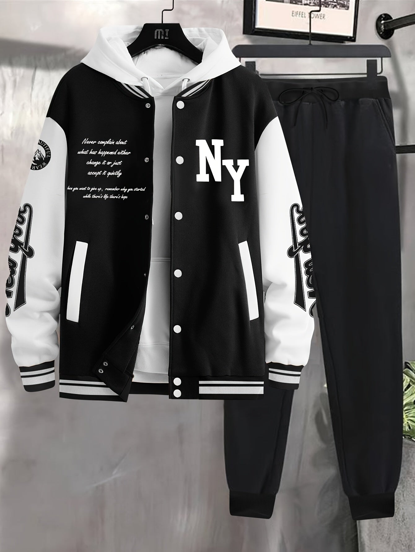 NEW YORK Men's Baseball Uniform Pants - Casual, Street Style NY Suit for Daily Wear