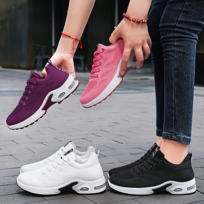 Women's Low-Top Air Cushion Sneakers - Shock Absorbing, Breathable, Lightweight, Comfortable for Outdoor Sports & Daily Wear