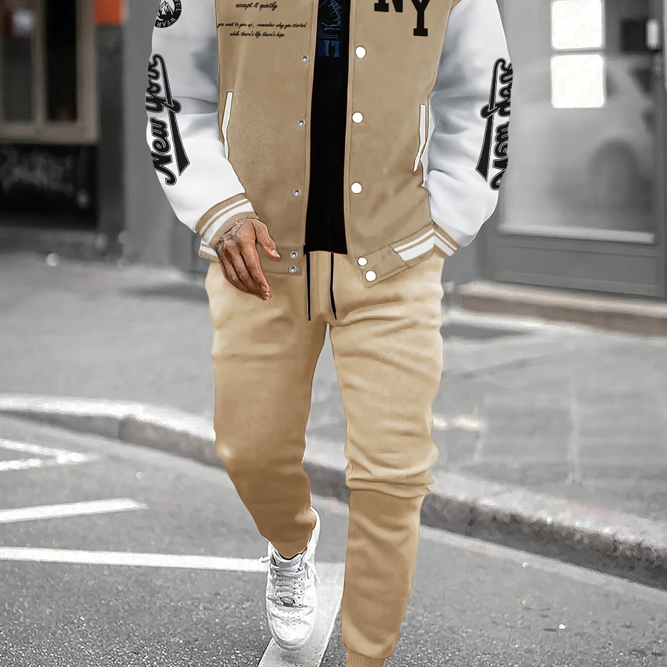 NEW YORK Men's Baseball Uniform Pants - Casual, Street Style NY Suit for Daily Wear