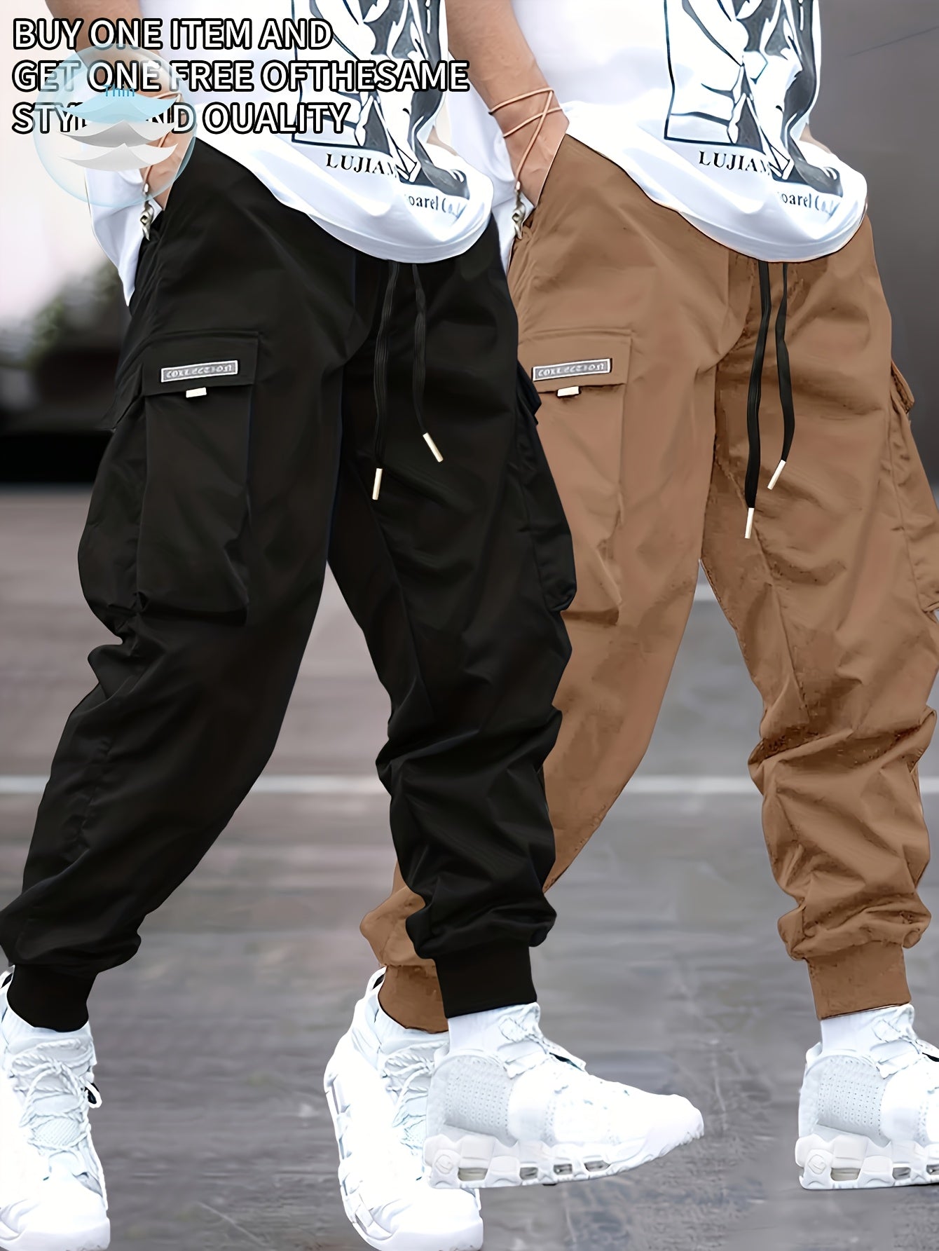 [Two Pack Fashion Work Pants] Men's Fashion Work Pants Two Pack