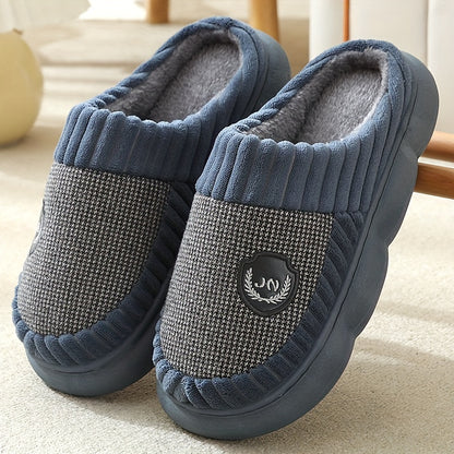 [Cozy Memory Foam Slippers Winter] CYFMYD Men's Cozy Plush Memory Foam Slippers - Breathable, Non-Slip Indoor Shoes for Winter Comfort