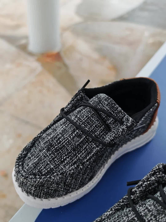 Casual Comfortable Low Top Canvas Shoes For Boys, Breathable Lightweight Loafer Shoes For All Seasons